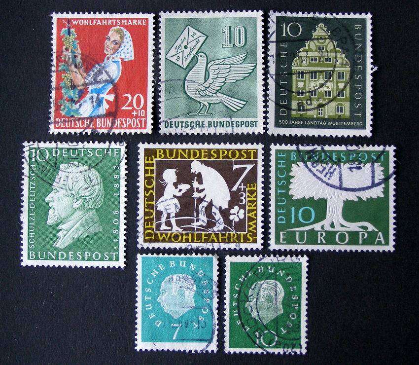 WEST GERMANY - Assorted Stamps 1950s