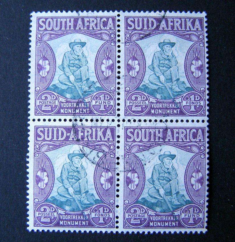 UNION OF SOUTH AFRICA Block - Voortrekker Memorial Fund 1933-36