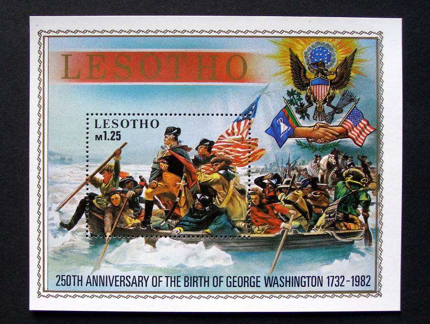 LESOTHO Mint Miniature Sheet - 250th Birth Anniv. of George Washington 1982