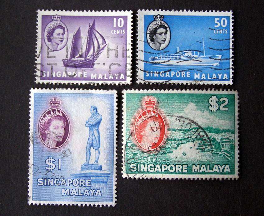 SINGAPORE - QEII Definitive 1955 //Ships