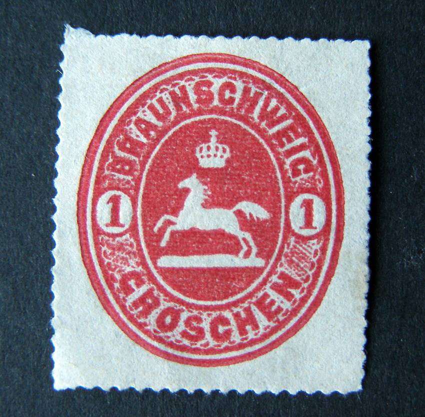 GERMANY: BRUNSWICK - 1g. Red 1865