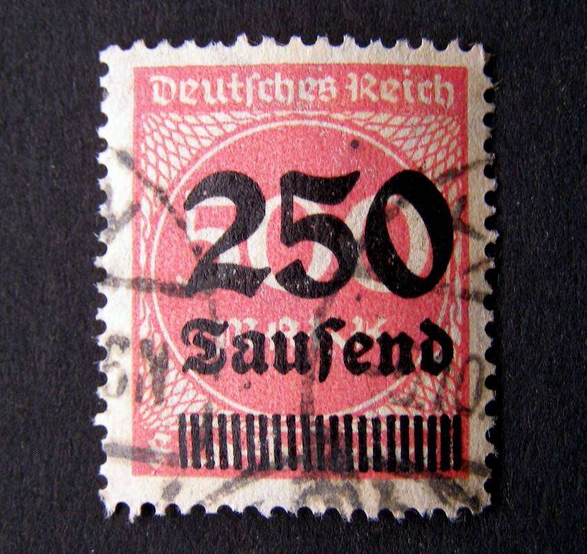 GERMANY: WEIMAR REPUBLIC - Inflationary Surcharges: 250T. on 500m. Red 1923