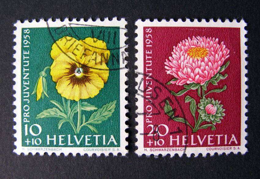 SWITZERLAND - Pro Juventute 1958 //Flowers