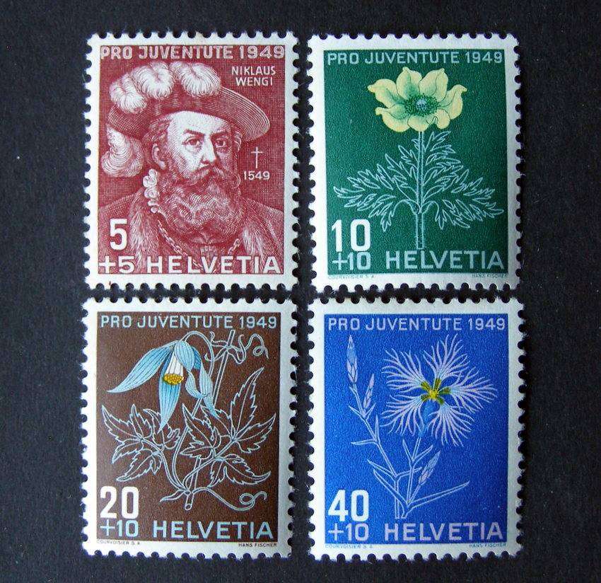 SWITZERLAND Mint* Set - Pro Juventute 1949