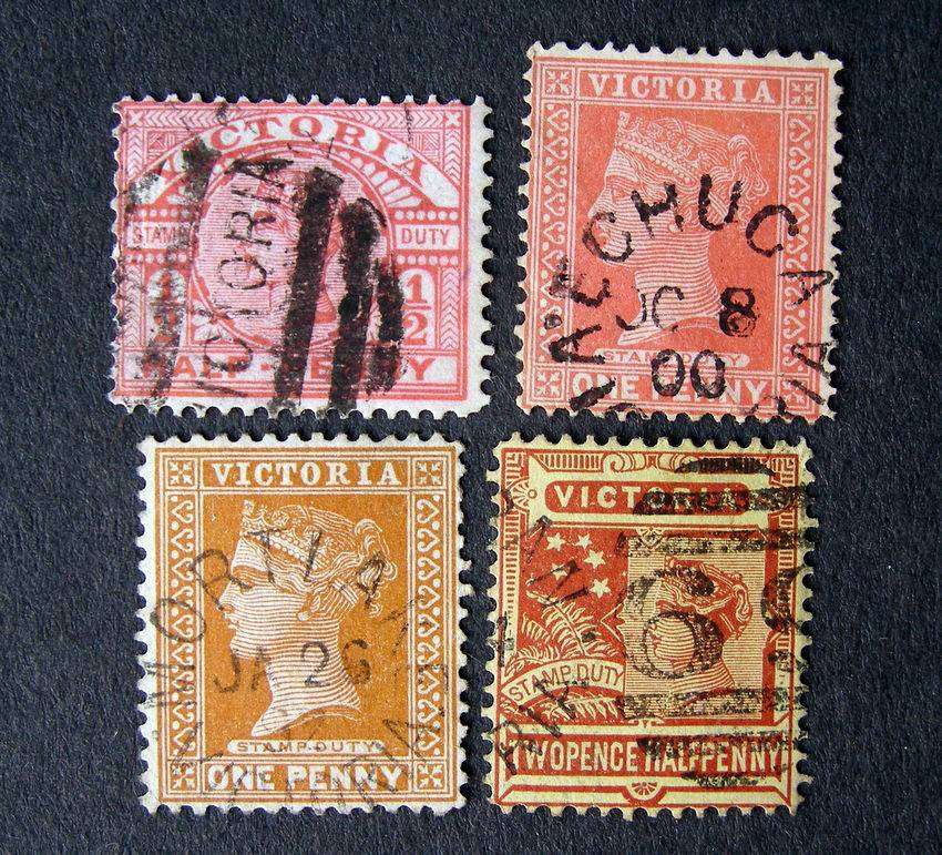 VICTORIA - Queen Victoria (inscribed Stamp Duty) 1886