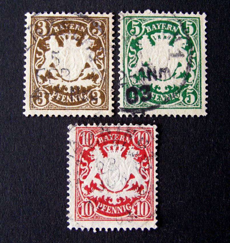 GERMANY: BAVARIA - Embossed Arms 1876
