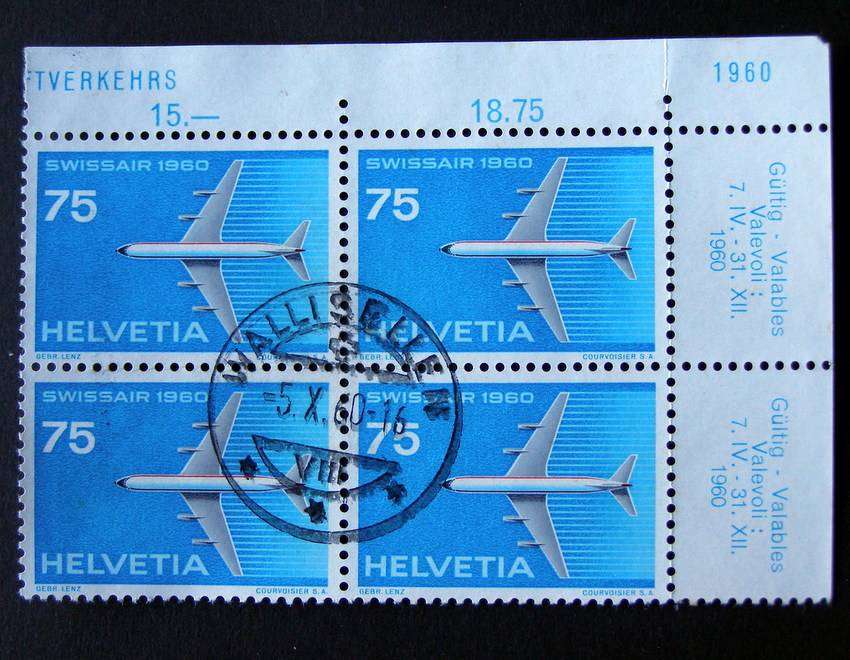 SWITZERLAND Block - 75c. Publicity: Boeing 1960 //Aircraft