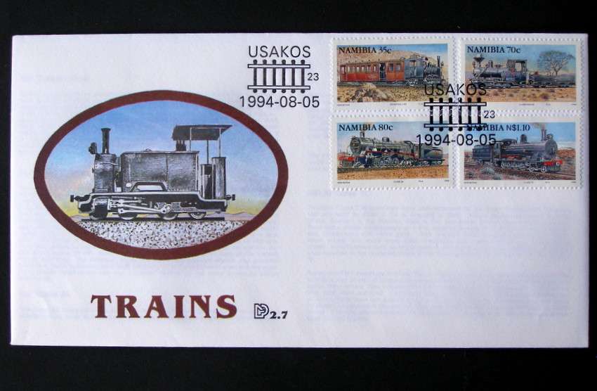 NAMIBIA Cover - Steam Locomotives 1994 //Trains