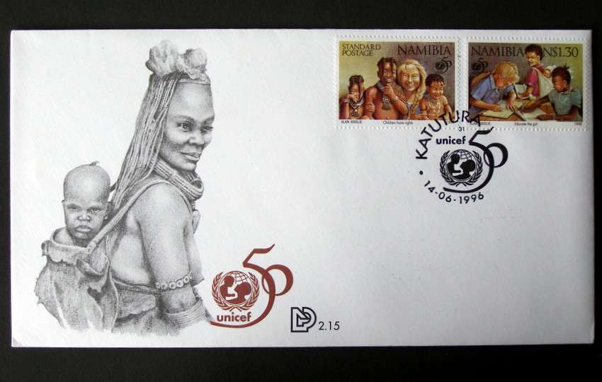 NAMIBIA Cover - 50th Anniv. of UNICEF 1996