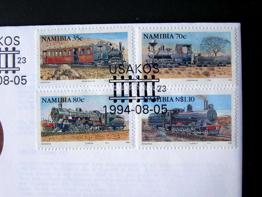NAMIBIA Cover - Steam Locomotives 1994 //Trains