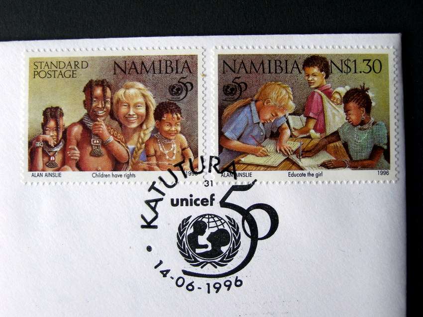 NAMIBIA Cover - 50th Anniv. of UNICEF 1996
