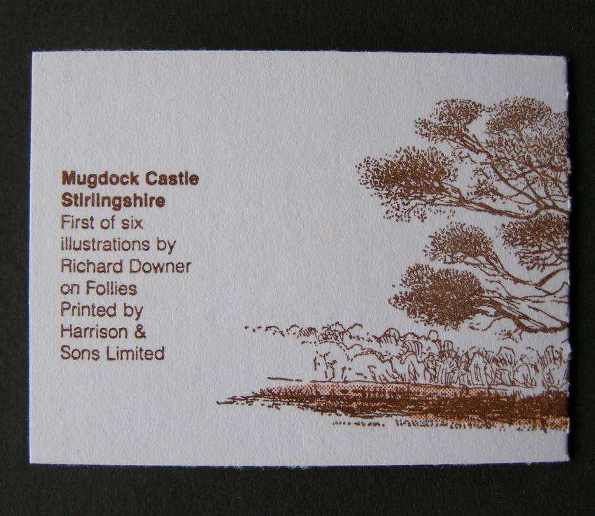 GREAT BRITAIN Mint Booklet - Follies Series: Mugdock Castle (containing pane X841ta) 1981