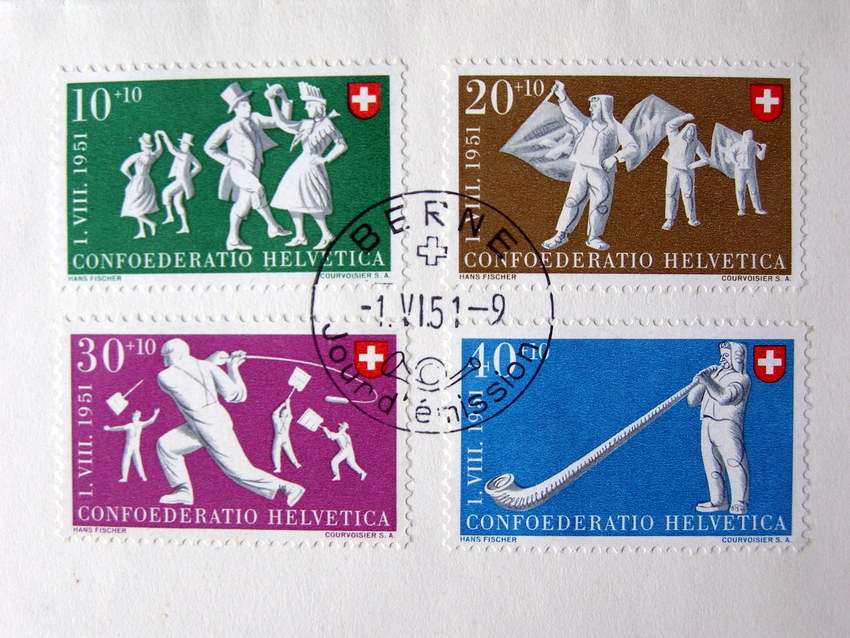 SWITZERLAND Cover - National Fete 1951