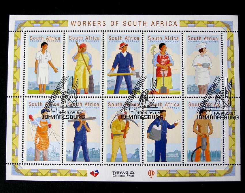 SOUTH AFRICA Set (CTO) - Workers 1999