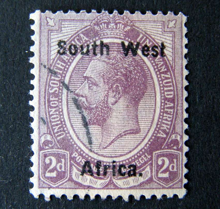 SWA - George V Overprint (14mm long and 14mm between lines) 1923