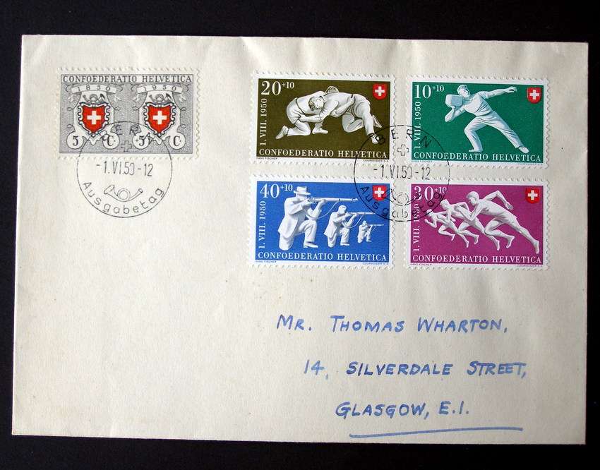 SWITZERLAND Cover - National Fete 1950
