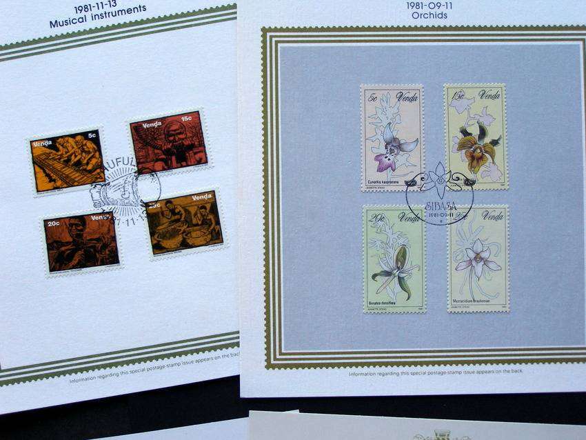 VENDA - Four Collectors Sheets 1981 //Birds//Flowers