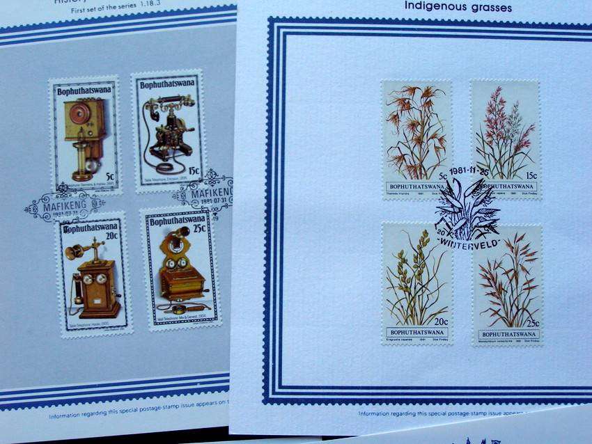 BOPHUTHATSWANA - Four Collectors Sheets 1981