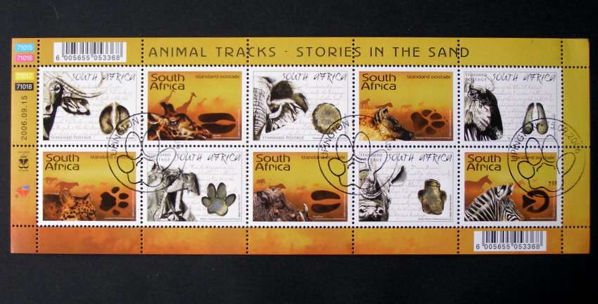 SOUTH AFRICA Set (CTO) - Animal Tracks: Stories in the Sand 2006