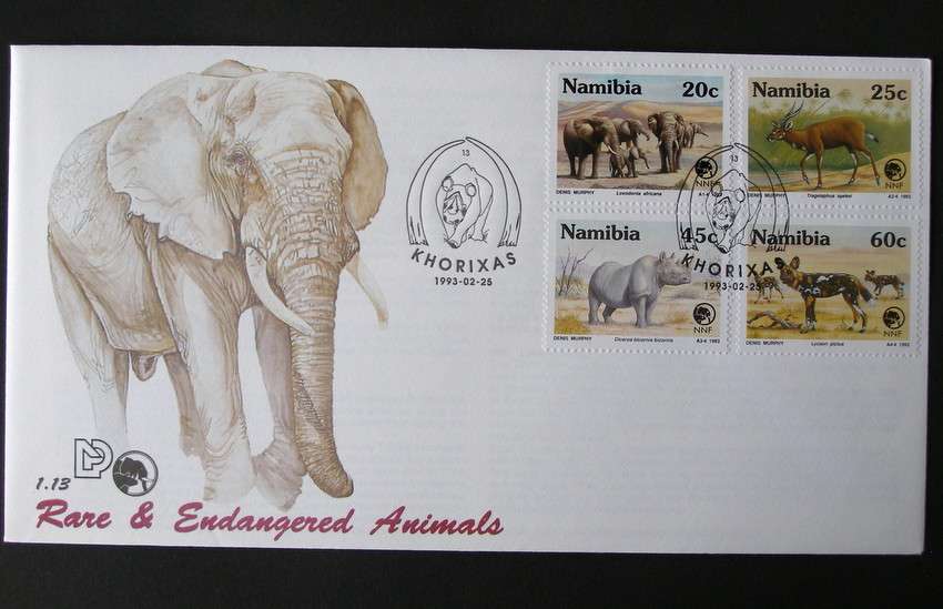 NAMIBIA Cover - Rare and Endangered Animals 1993