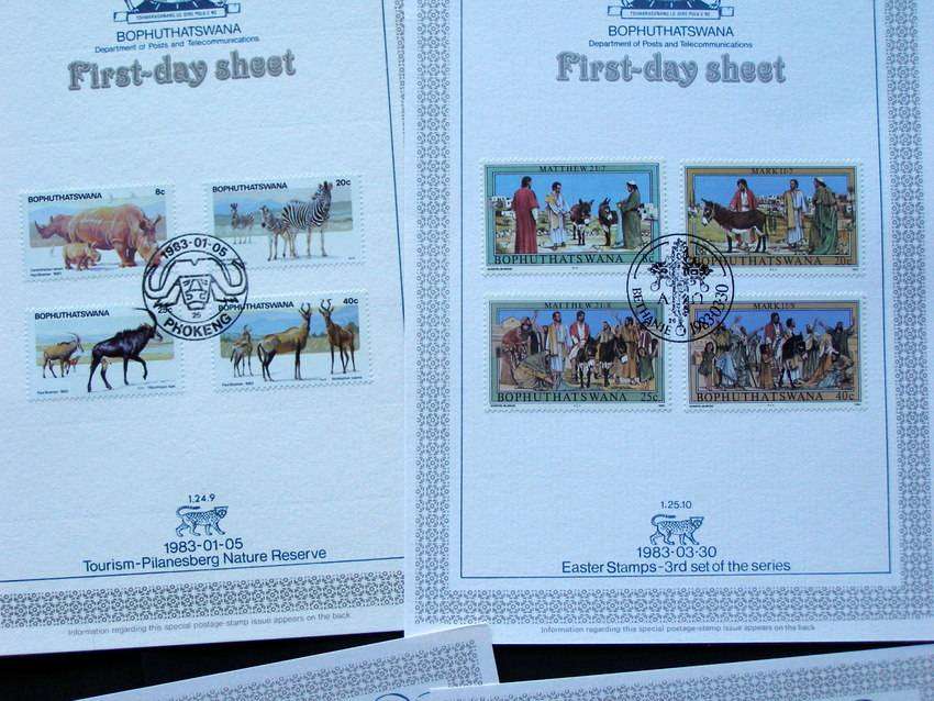 BOPHUTHATSWANA - Four Collectors Sheets 1983 //Animals//Birds