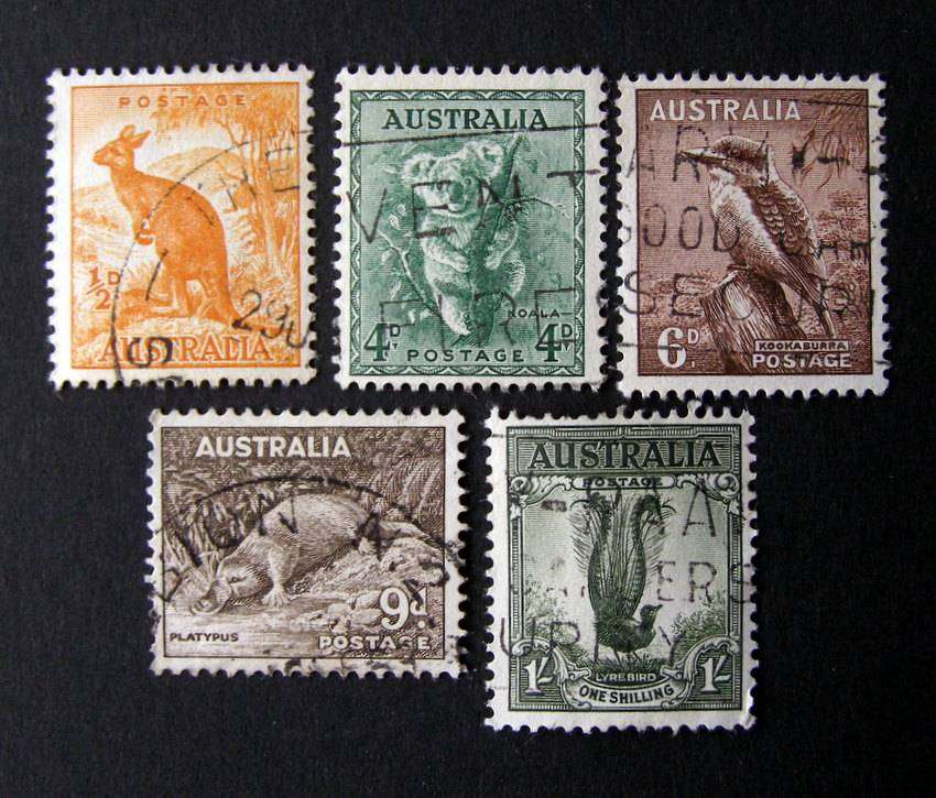 AUSTRALIA Set - Animals/Birds (No Wmk) 1948-56