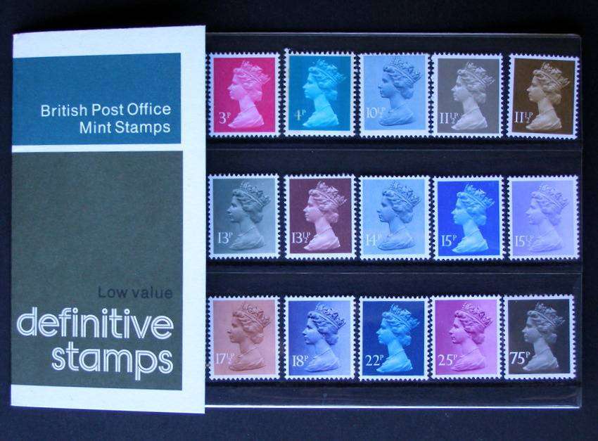 GREAT BRITAIN Mint Presentation Pack - Low Value Machin Stamps (No.129a) 1981