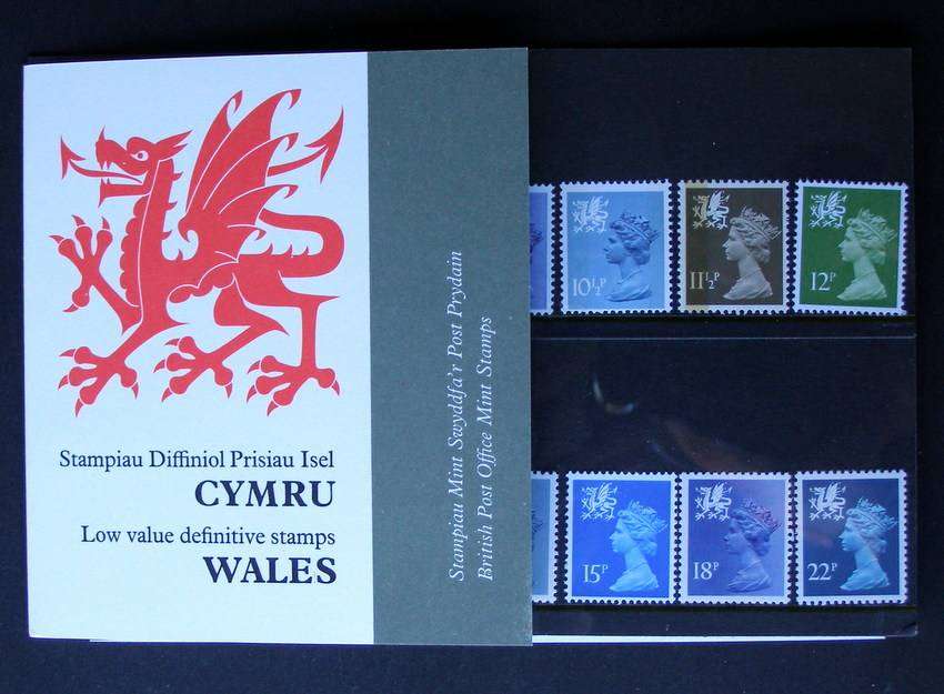 GREAT BRITAIN Mint Presentation Pack - Low Value Machin Stamps, Wales (No.129c) 1981