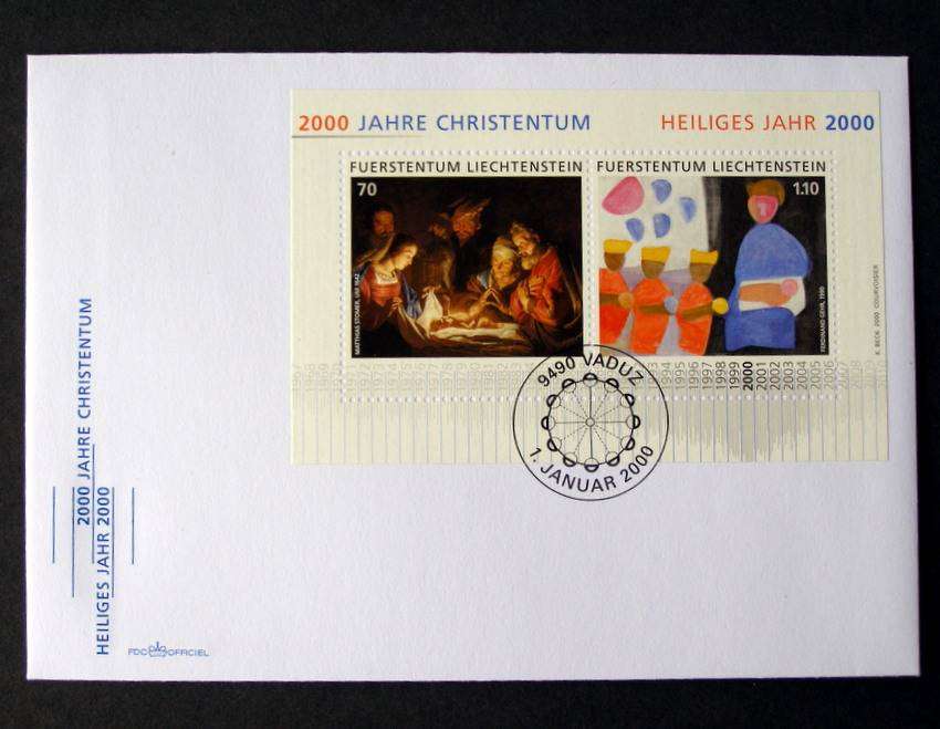 LIECHTENSTEIN Cover - 2000 Years of Christianity 2000