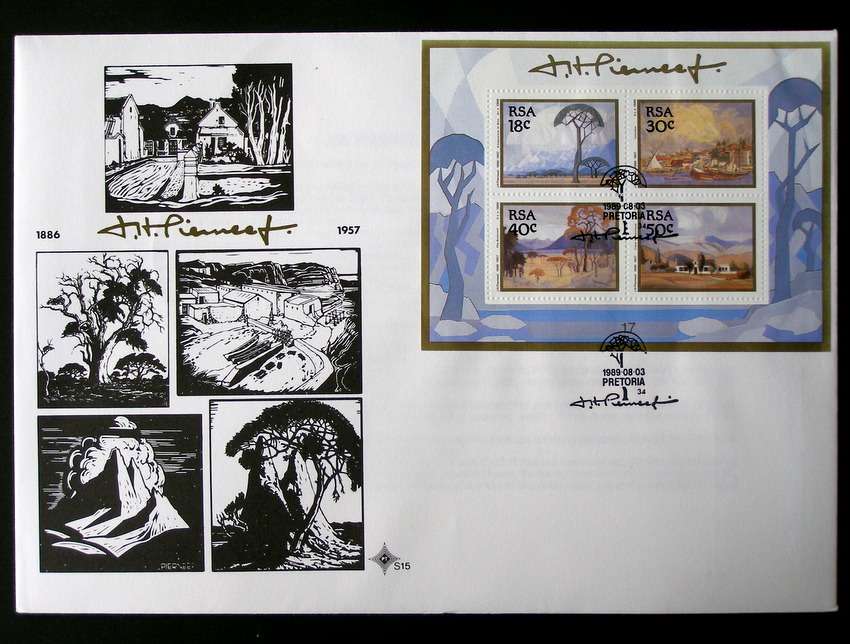 SOUTH AFRICA Cover - Pierneef Paintings Miniature Sheet 1989