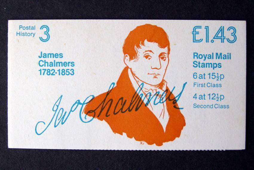 GREAT BRITAIN Mint Booklet - Postal History Series: James Chalmers 1982