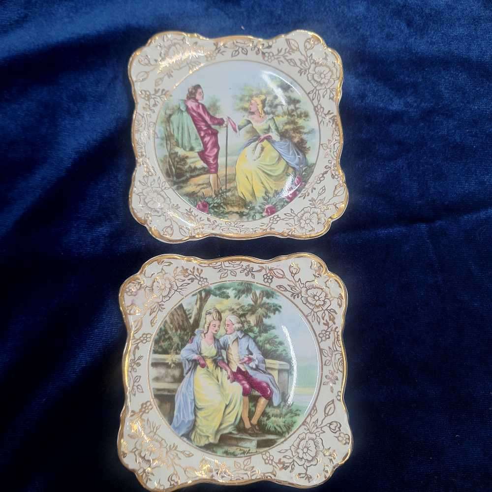 Old Folley James Kent pin trays/trinket plate x 2