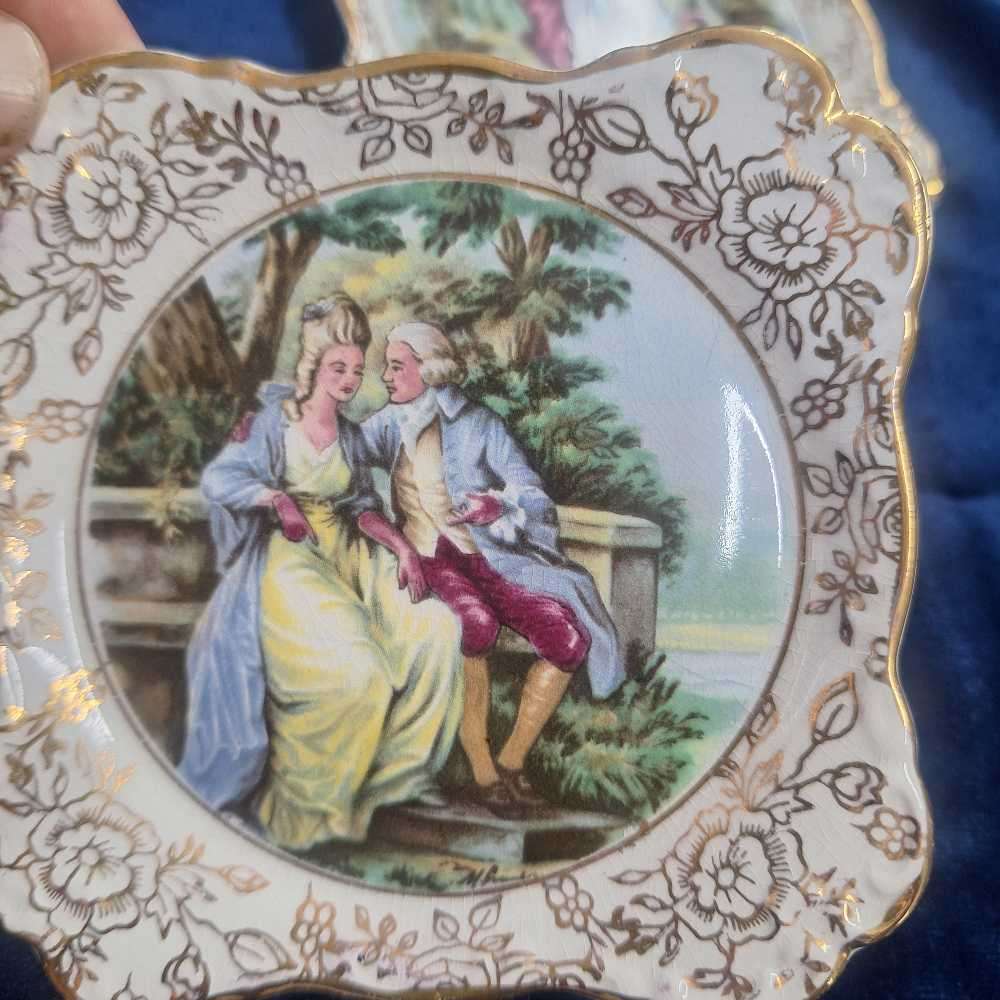 Old Folley James Kent pin trays/trinket plate x 2