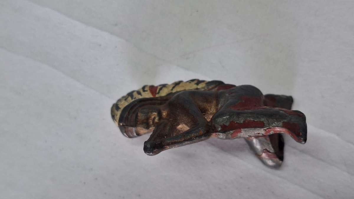 Vintage Cast Iron/Lead Native American Toy Soldier  Collectible Figurine