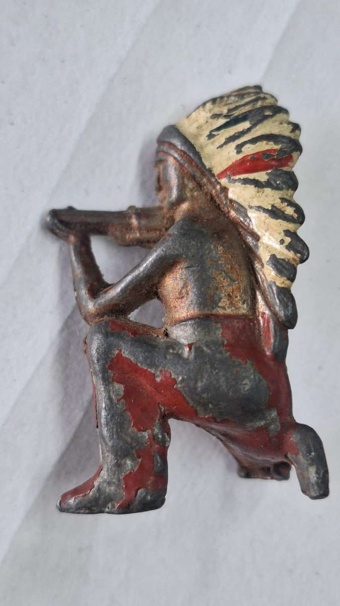 Vintage Cast Iron/Lead Native American Toy Soldier  Collectible Figurine