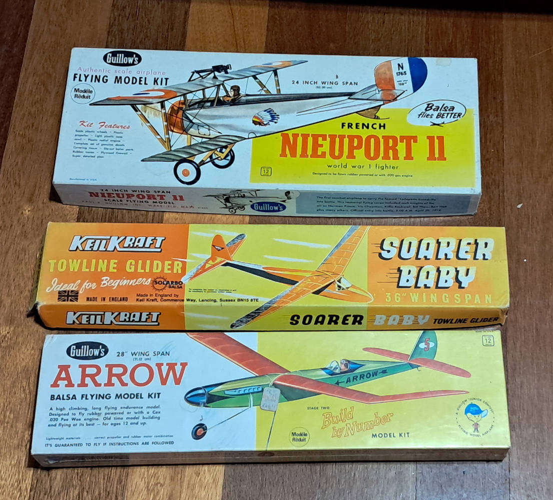 Balsa wood airplane models