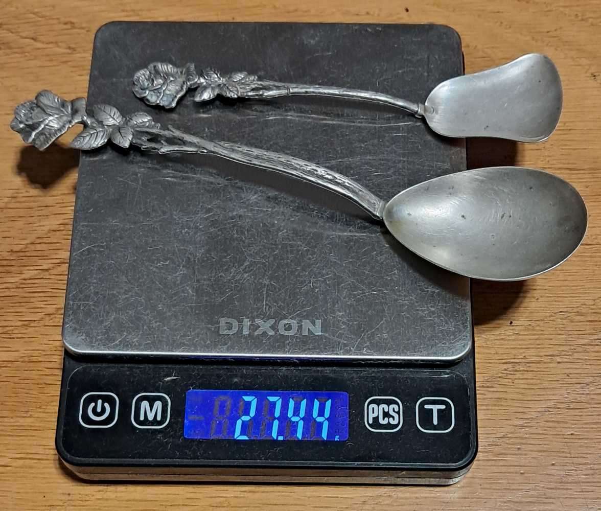 Silver sugar spoons