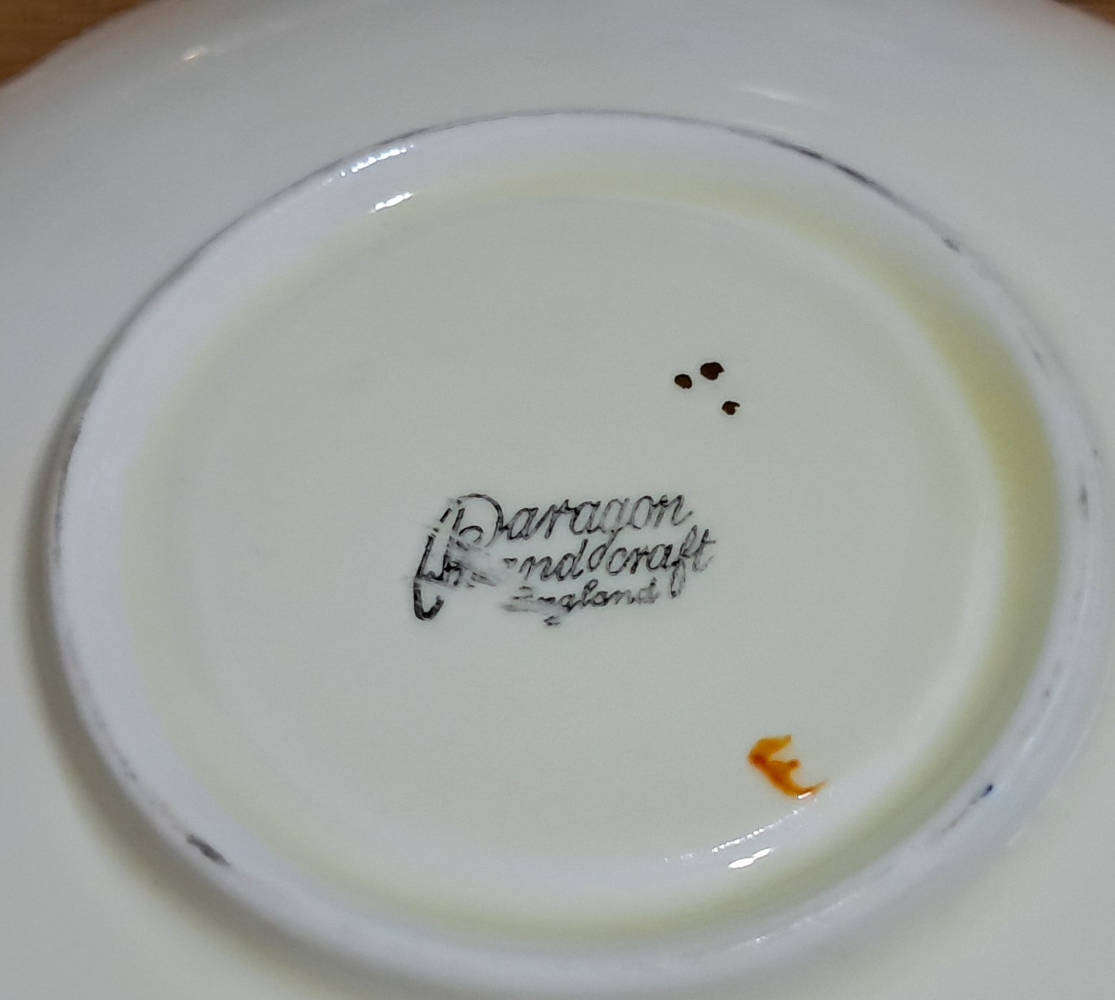 Hand painted Paragon tea trios and plate