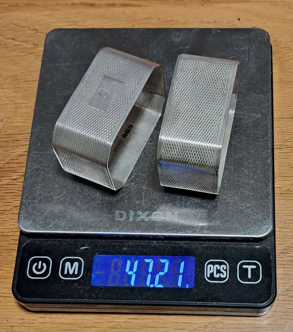 Silver serviette rings