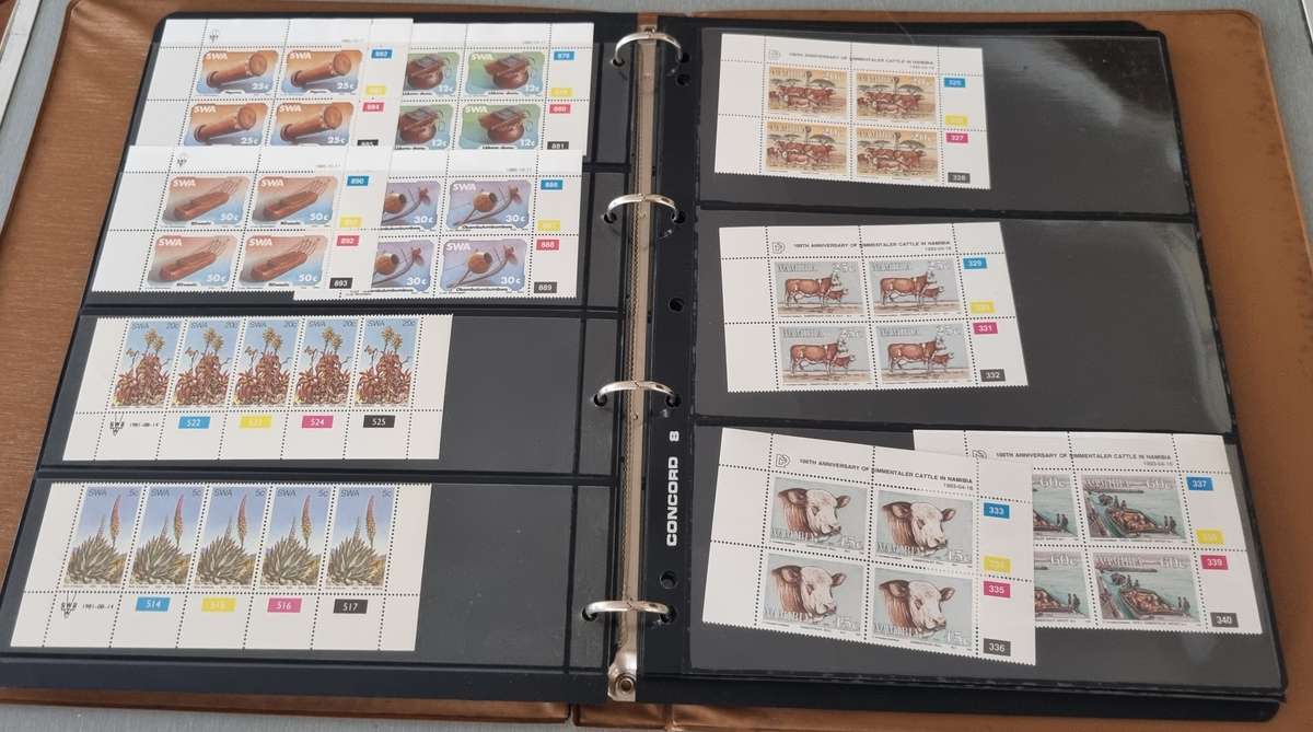 SWA/NAMIBIA/RSA ETC CONTROLS, POSTCARDS, SHEETS ETC IN RING BINDER. AS PER IMAGES. PLS READ!