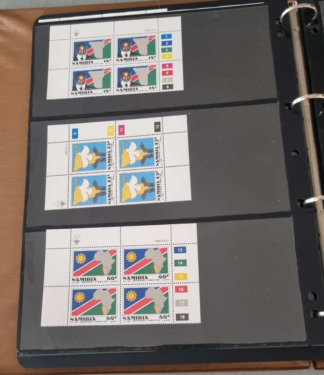 SWA/NAMIBIA/RSA ETC CONTROLS, POSTCARDS, SHEETS ETC IN RING BINDER. AS PER IMAGES. PLS READ!