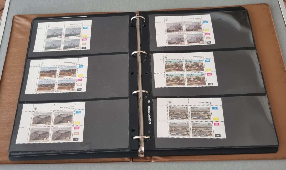 SWA/NAMIBIA/RSA ETC CONTROLS, POSTCARDS, SHEETS ETC IN RING BINDER. AS PER IMAGES. PLS READ!