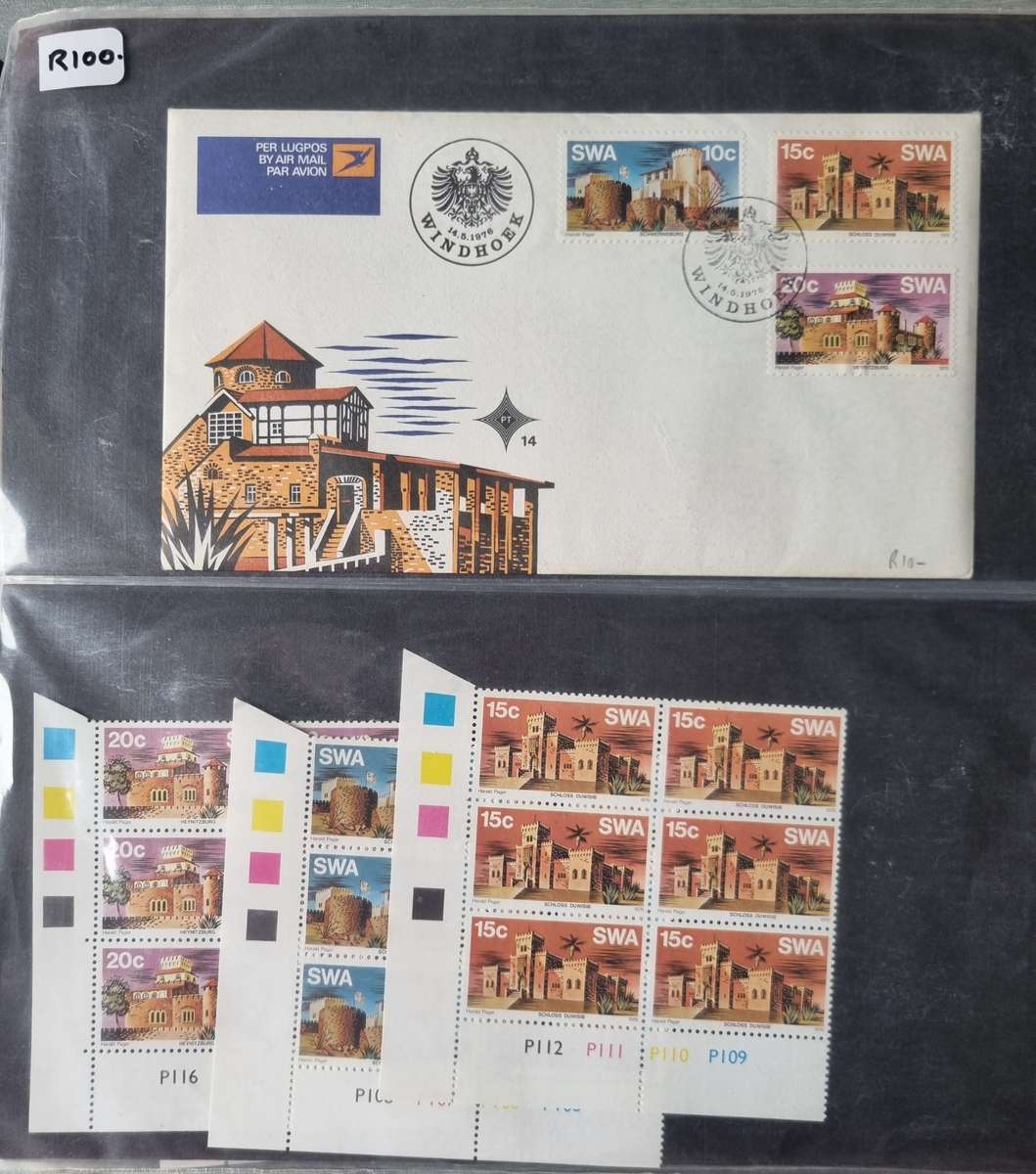 COVER ALBUM 2ND HAND WITH SWA FIRST DAY COVERS AND RELATED MINT CONTROLS. AS PER IMAGES. NB PLS READ