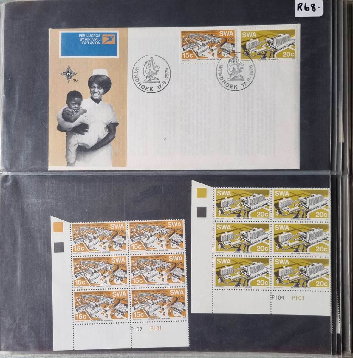 COVER ALBUM 2ND HAND WITH SWA FIRST DAY COVERS AND RELATED MINT CONTROLS. AS PER IMAGES. NB PLS READ