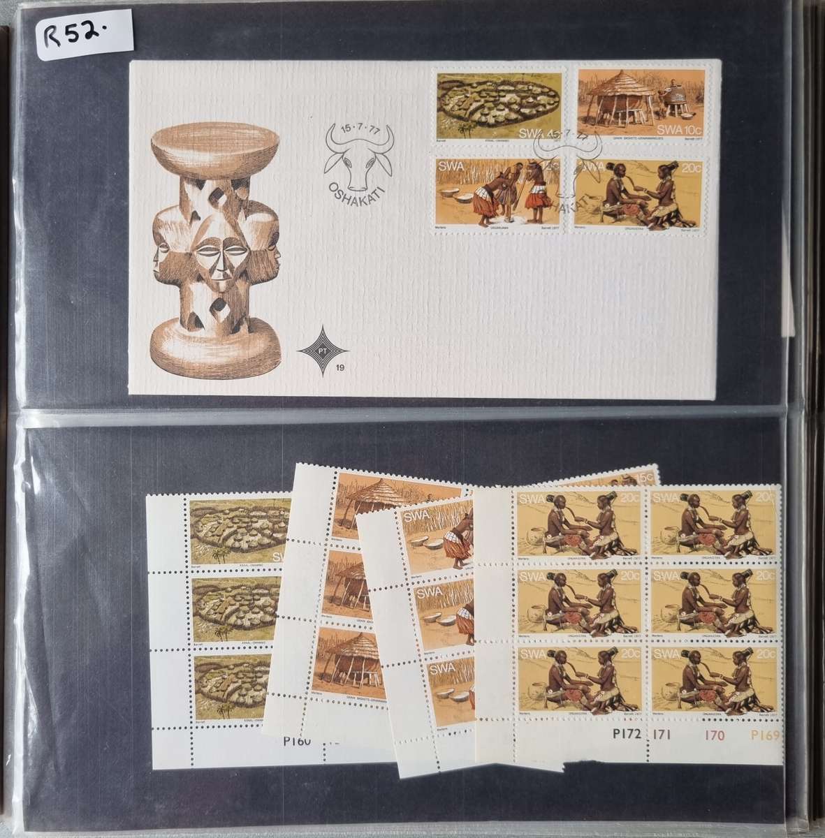 COVER ALBUM 2ND HAND WITH SWA FIRST DAY COVERS AND RELATED MINT CONTROLS. AS PER IMAGES. NB PLS READ