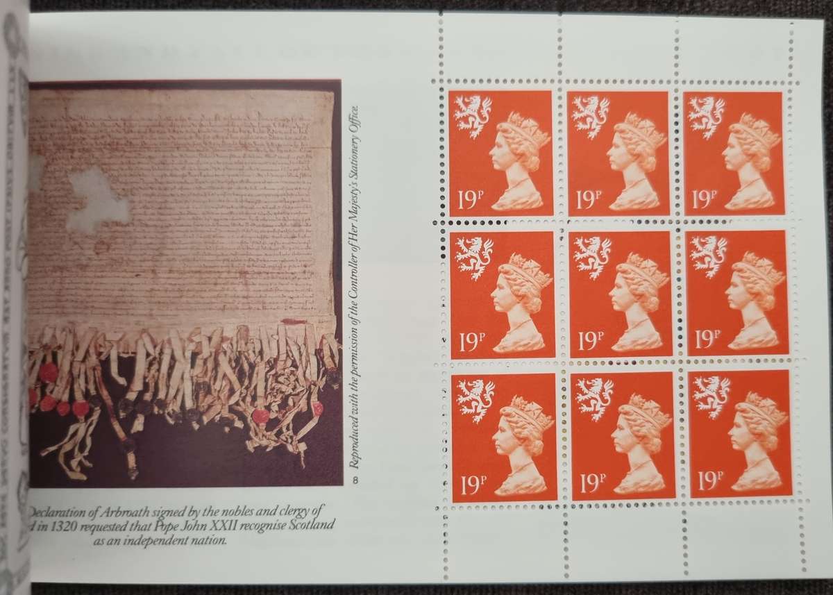 GB 1989 `THE SCOTS CONNECTION` PRESTIGE 5 POUND BOOKLET MINT. SGDX10. CV GBP 24.