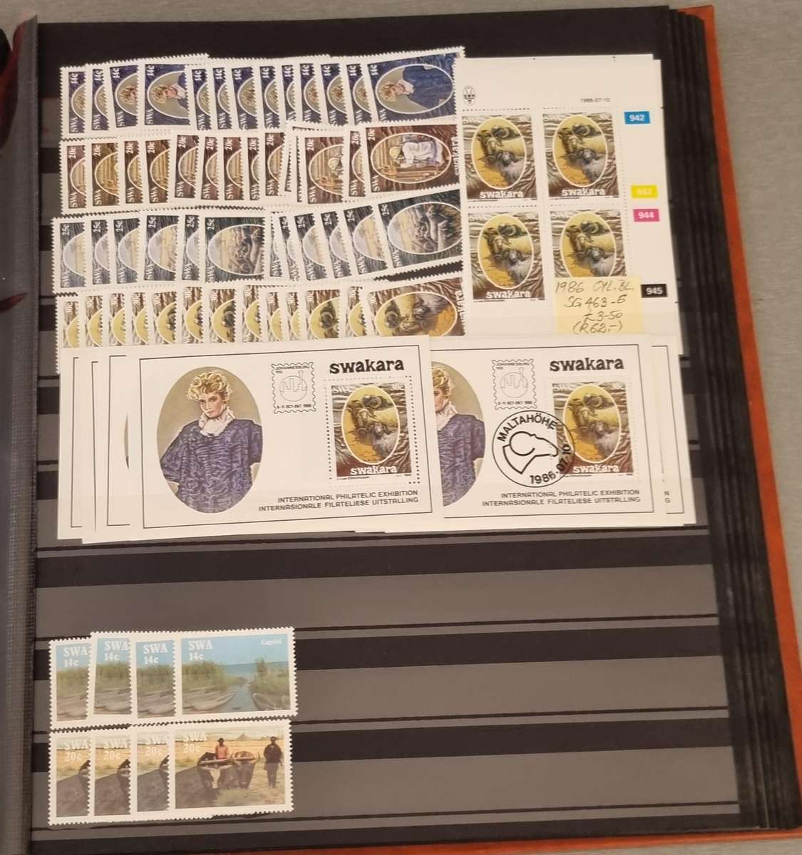 PRINZ ROYAL 2080 ALBUM 2ND HAND WITH SWA SINGLES, CONTROLS, BOOKLETS ETC. AS PER IMAGES. NB PLS READ