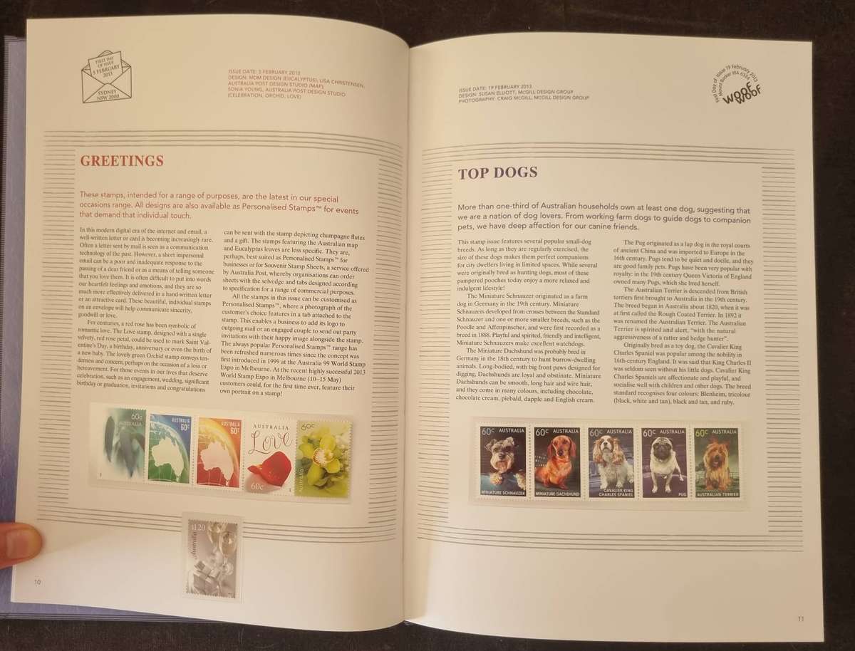 Australia 2013 Complete Year Book Collection of Australian Stamps   excellent value, thematics etc