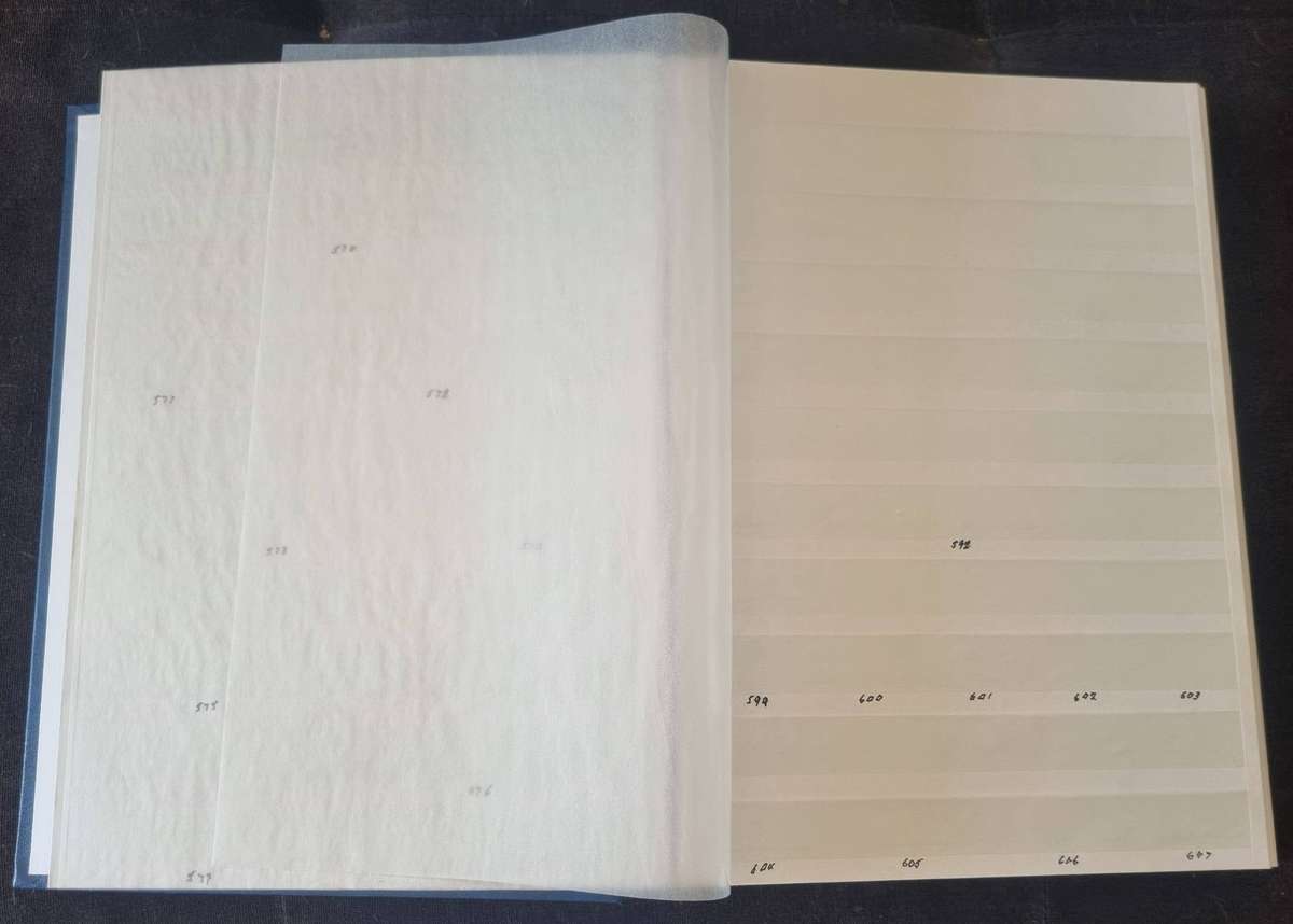 Linder album 2nd hand (32 white pages/64 sides) in good nick  some pages with markings etc  read.