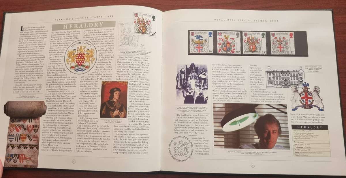 GB 1984 post office yearbook in 24 page hardbound book with slip case. SG1236/71 CV GBP 85.